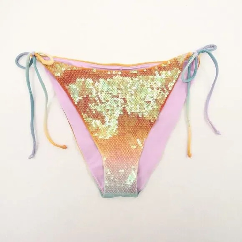 Gianni Bini Dannijo Ombre Sequins Jayla Bikini Bottom Swimsuit Cheeky NWT
